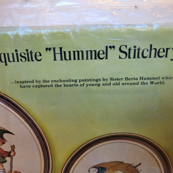 Vintage Hummel Crewel Stitchery Kit 0364 Umbrella Kids Paragon Needlecraft NEW - Picture 5 of 6